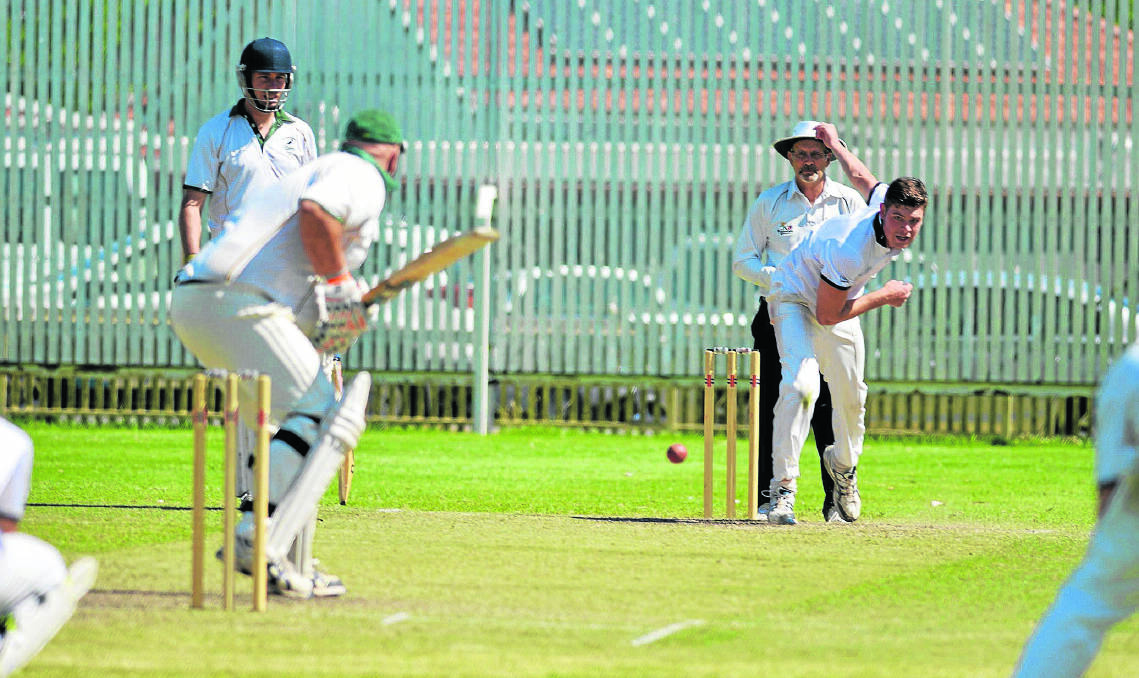 RUNS DEFENDED:  Northern Suburbs bowler Billy Newman sends one down the pitch.  	Picture by STUART SCOTT