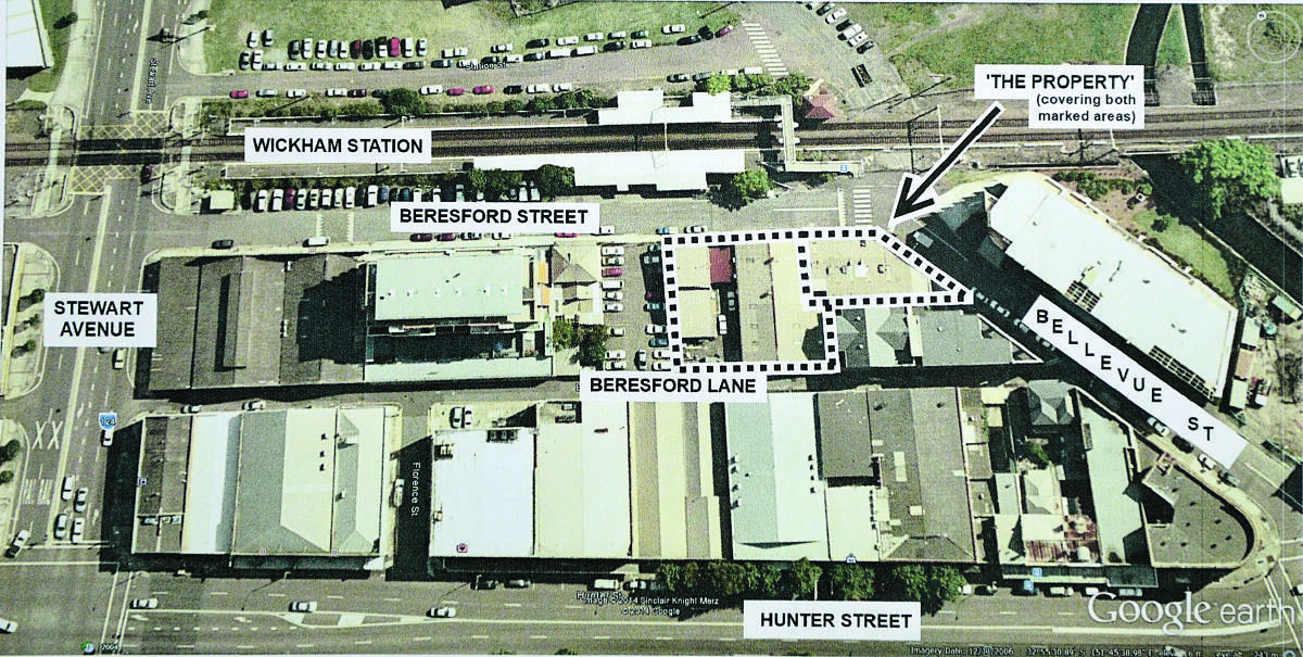 THE PROPERTY: Bob Hawes part owns the highlighted property near the Wickham train station.