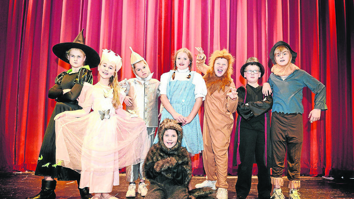 AUSSIE TWIST:  Cast members (from left) Grace Connell, Alannah Horne, Mykaela Knight, Eleanor Hearn, Darcy Callinan, Dylan Campbell,Jackson Buckley and (front) Paige Ycas.   