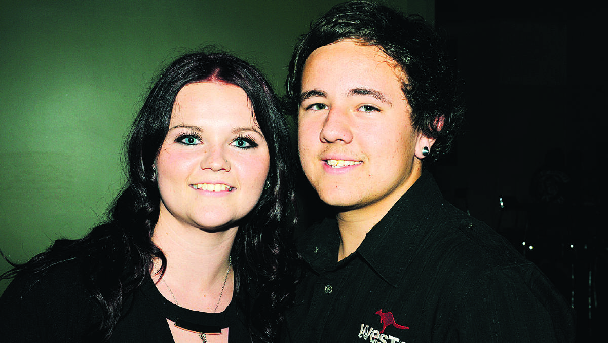 15TH BIRTHDAY: Fifteen and all smiles, birthday girl Chelsea Stuckings of Aberglasslyn with Dylan Brazier of Rutherford. 
