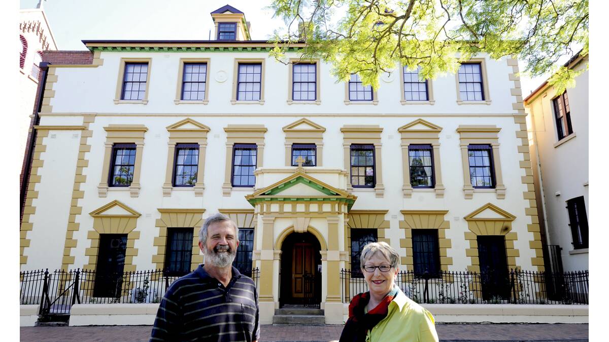 FAITH: Michael Belcher and Holly McNamee in front of the Dominican Convent at St Mary’s. 