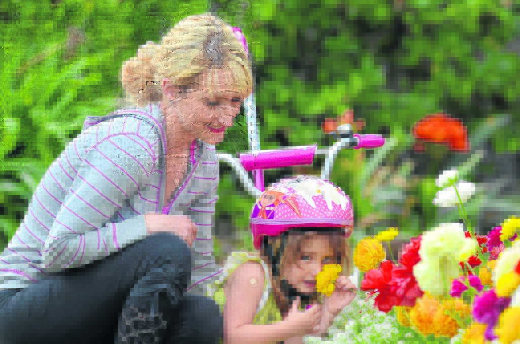 SPRING COLOUR:  Danielle Griffiths and her ­daughter Summer, 4.