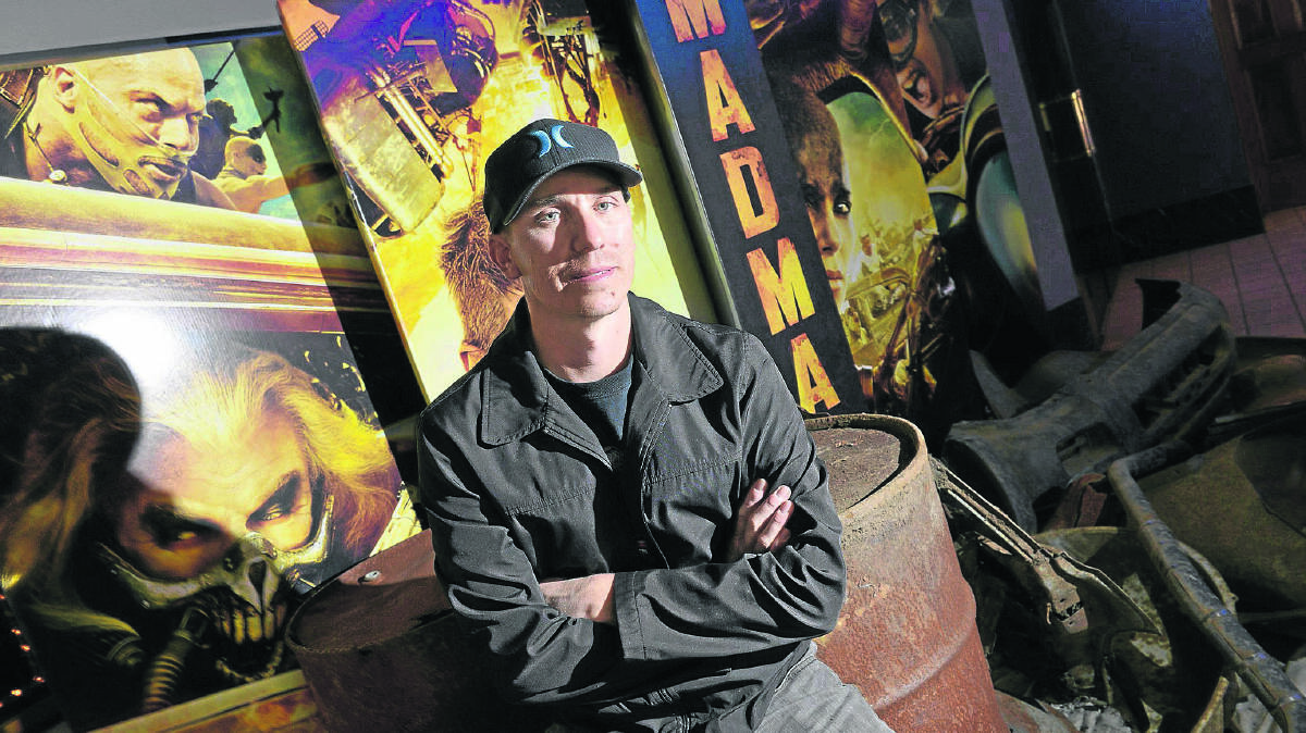 IN HEAVEN:  Cameron Manewell  was part of the team which created the apocalyptic car creations for the latest Max Max film which is showing at Readings Cinema Maitland.  	Picture by STUART SCOTT 1