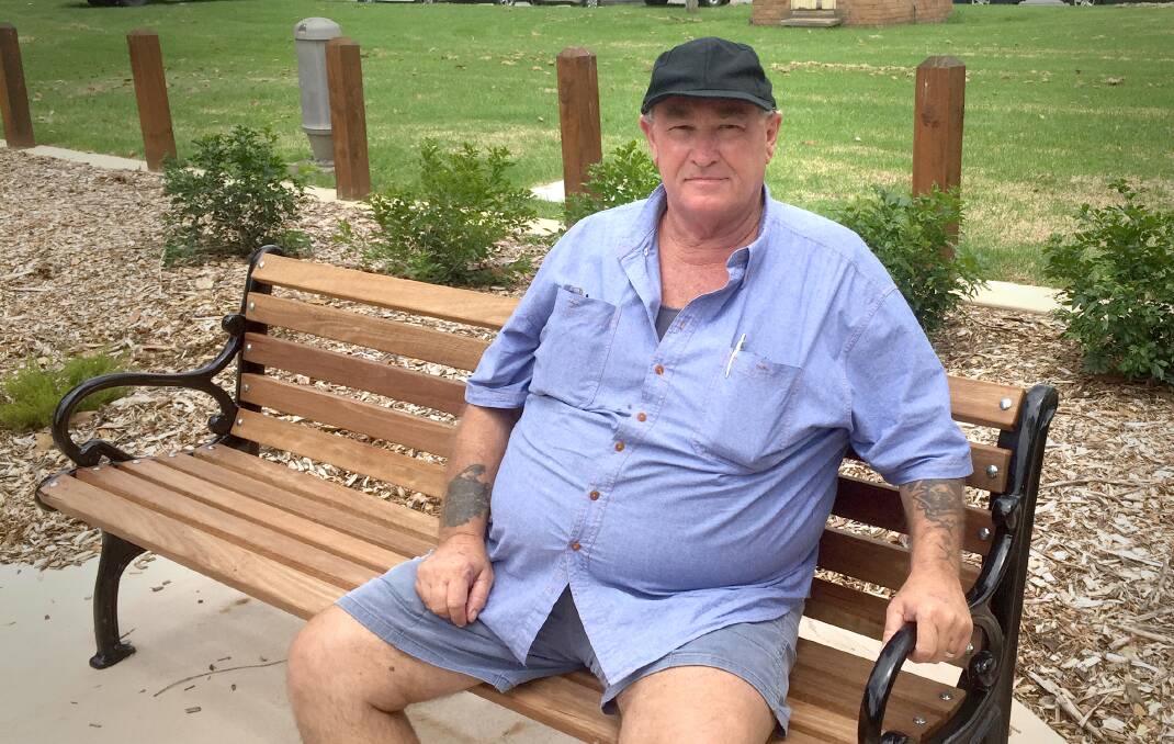 BENCH No.1: Steve Schumacher wants to see a reflection bench in every park in Maitland and believes it could potentially save lives.  	Picture by ALAN HARDIE