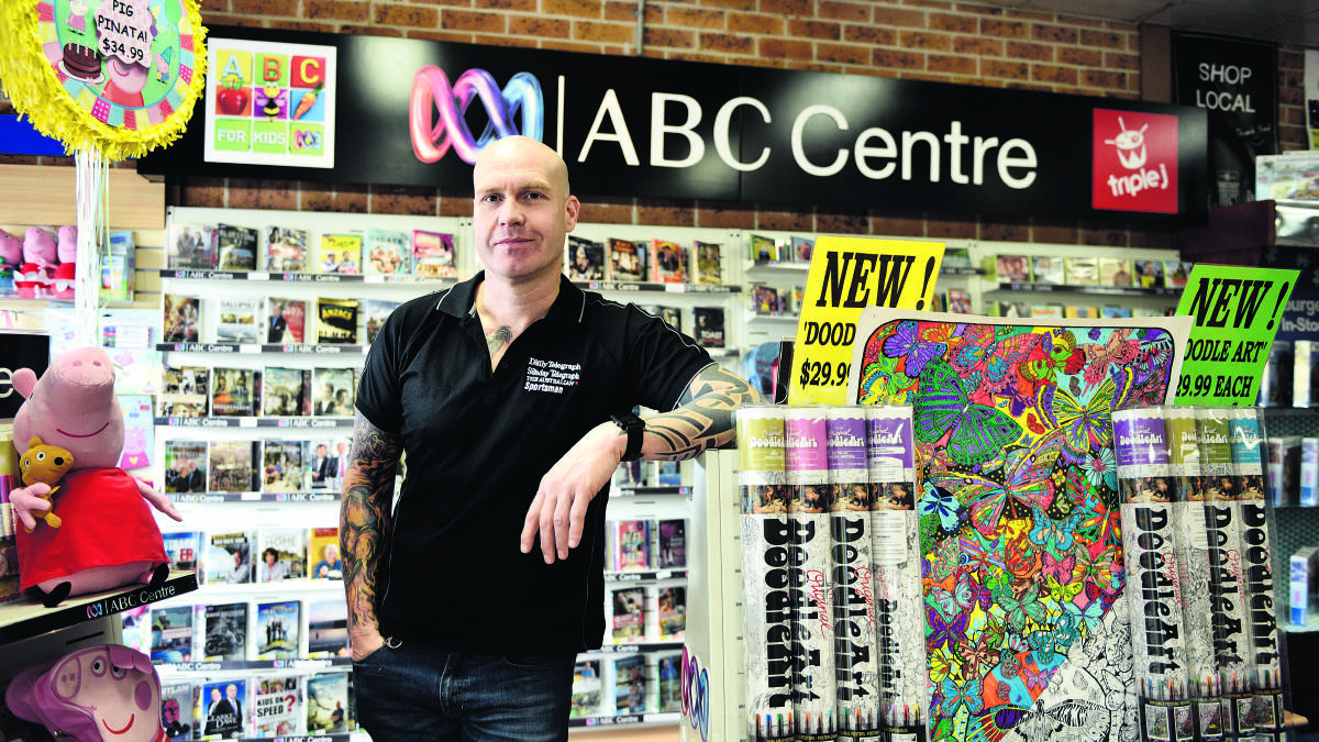 ON BORROWED TIME:  East Maitland Newsagency manager Daniel Swan, whose ABC shop is being phased out. 	Picture by CATH BOWEN