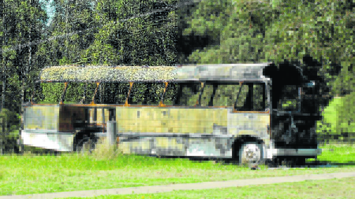 PUBLIC COMPLAINTS:  The bus near Bolwarra school which was burnt out three weeks ago does not contain asbestos.