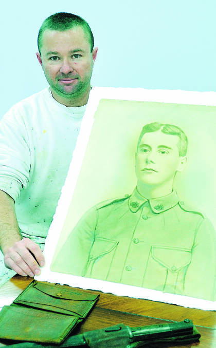 FAMILY HISTORY: Dale Challand with a photograph of has great-grandfather John Britton Challand.	Picture by CATH BOWEN