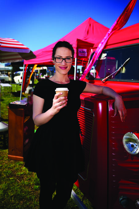 TIME FOR A CUPPA:  Morgan Cabot of Paterson who was selling coffee to the large crowd. 
