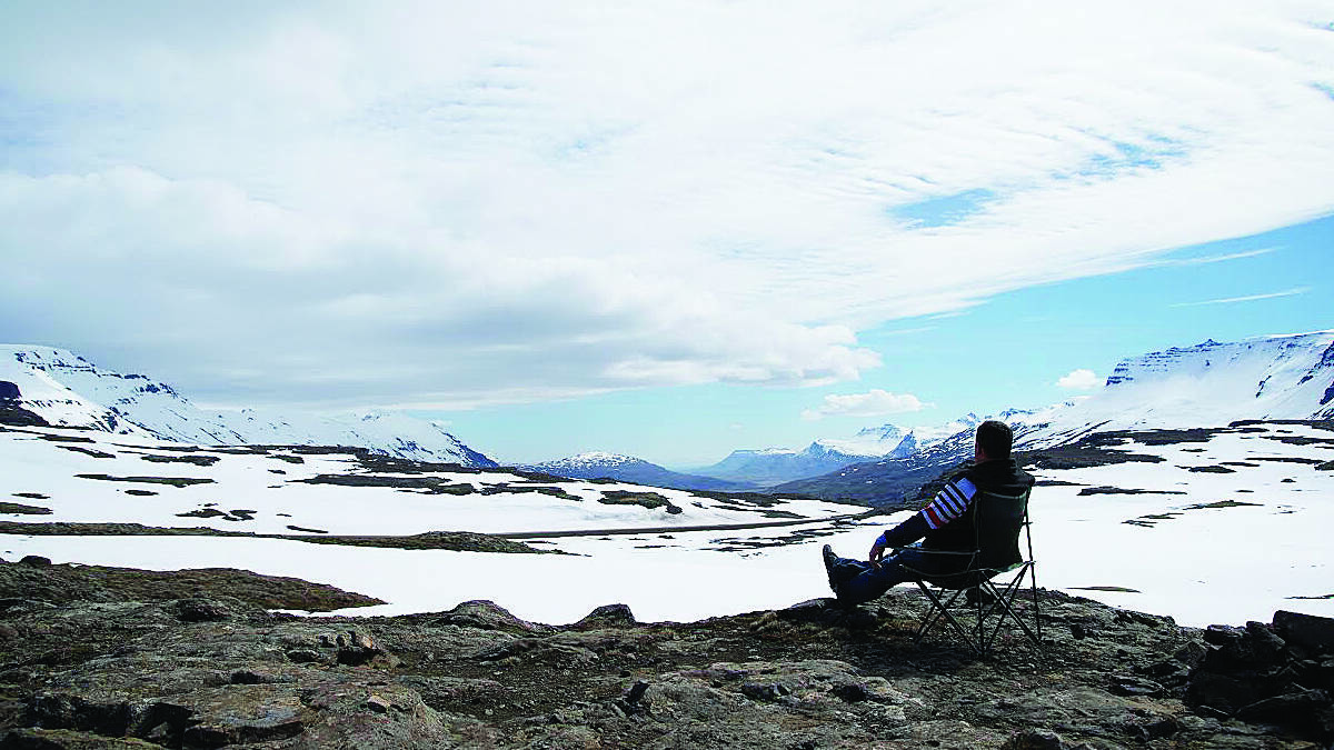 INSPIRATION: Maitland’s John Lechner takes a relaxing break in Iceland.