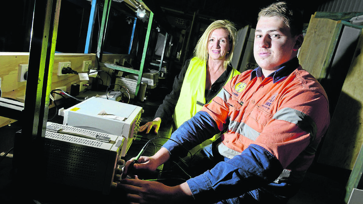 UNDERVALUED:  HVTC CEO Sharon Smith pictured with ­apprentice Chris Turner.    	Picture by STUART SCOTT 
