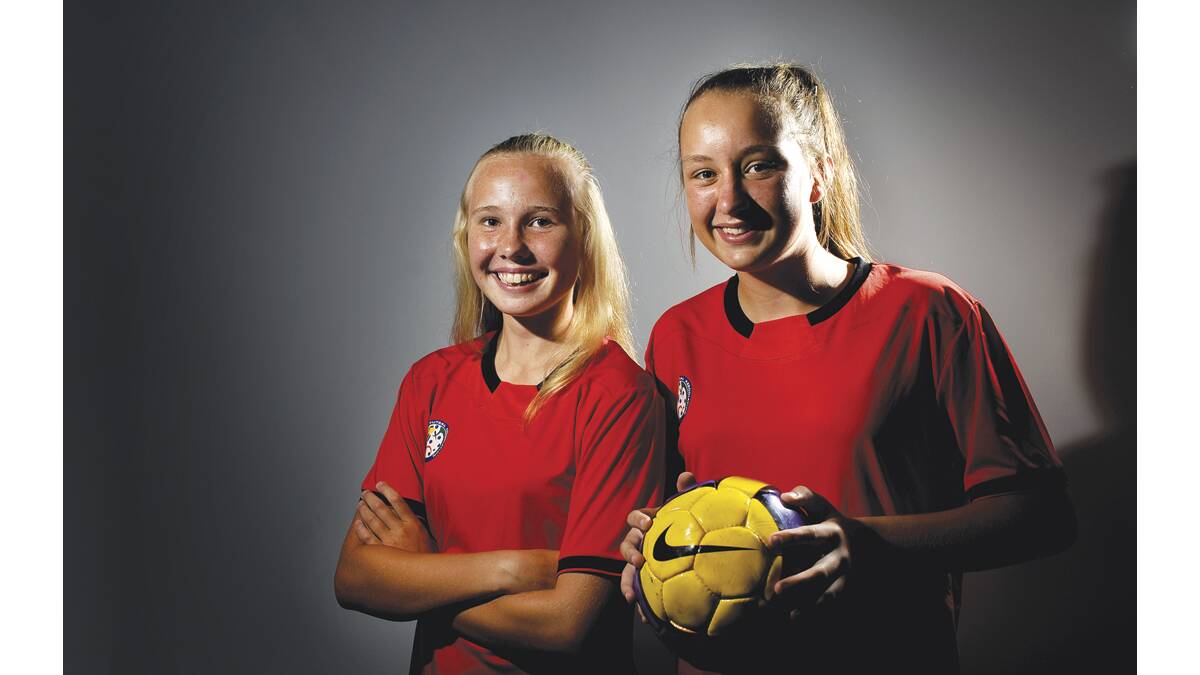 NATIONAL HONOURS:  Teagan Douglas and Brianna Redding will represent Australia in Futsal.
  	Picture by PERRY DUFFIN
