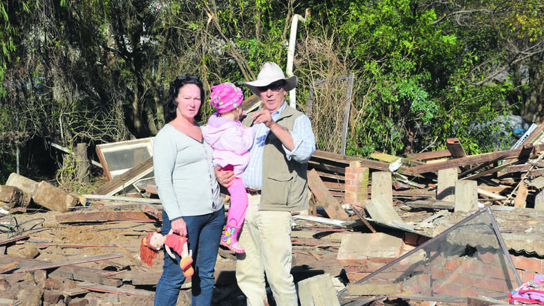 NOT REBUILDING:  Vickie Burn has decided against rebuilding her family home after the flood, and has had it demolished.   	Picture Dungog Chronicle