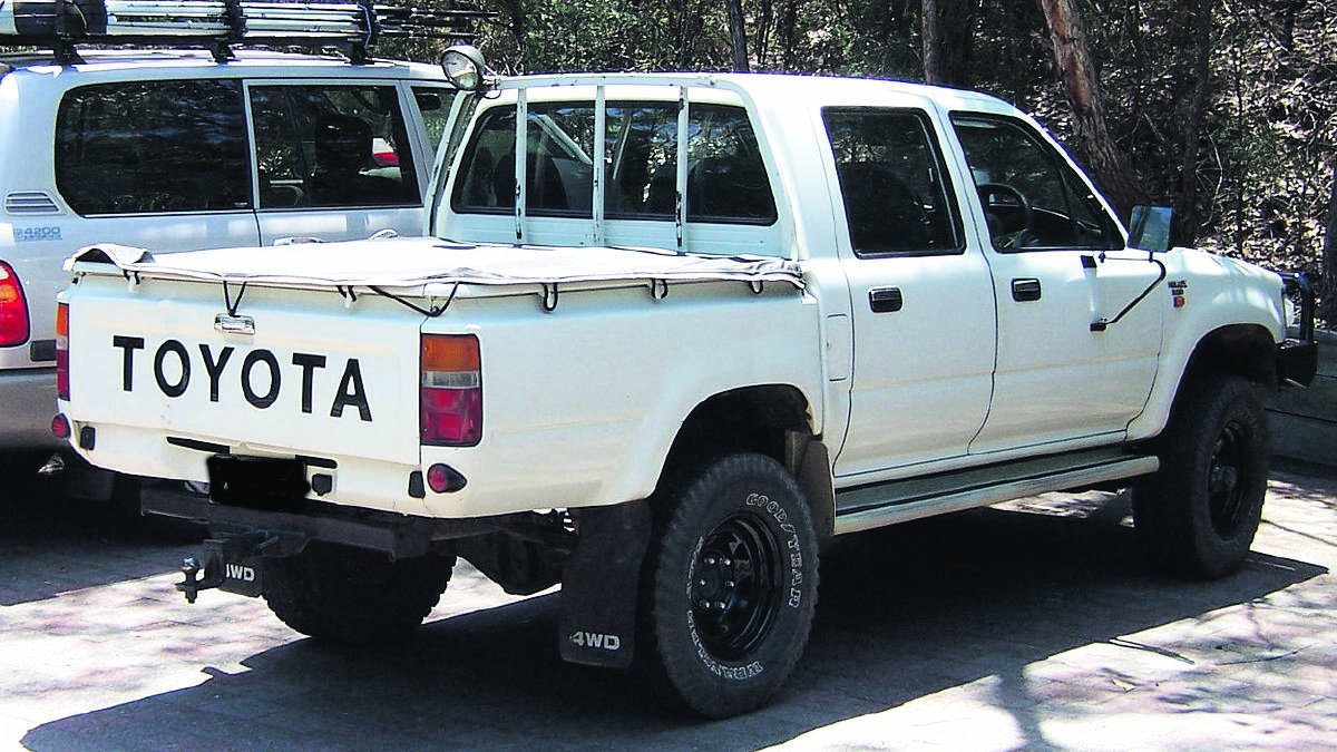 TARGET VEHICLE:  A twin cab Toyota Hilux similar to the one advertised for sale by James Paynter.  	