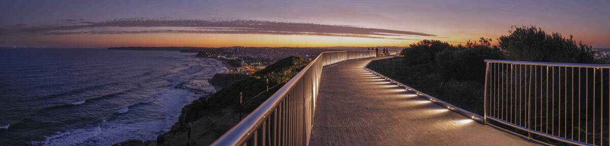 AMAZING VIEWS:  The 150-metre Newcastle Memorial opens for Anzac Day and was constructed by Rutherford Company, Waeger Constructions. 