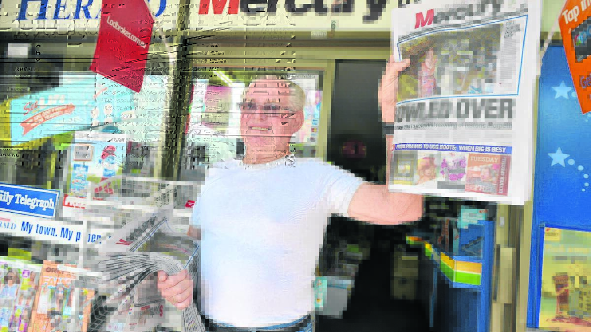 LAST DELIVERY: Mick Lantry heads off on his last newspaper delivery round for West End Newsagency. Picture by: STUART SCOTT