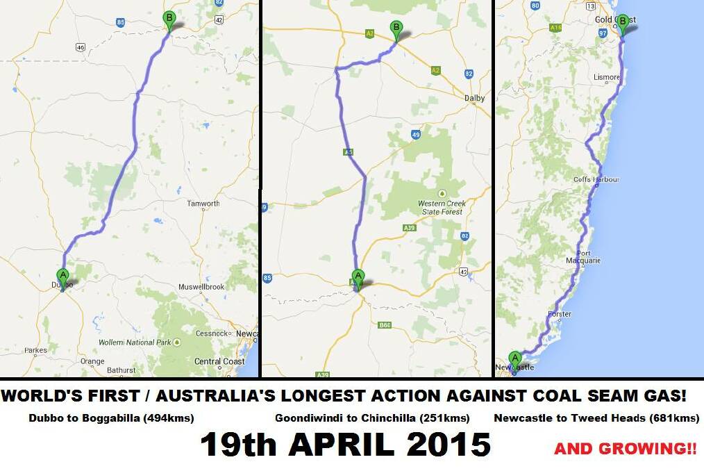 Coal seam gas protest to cover 2000 kilometres | POLL