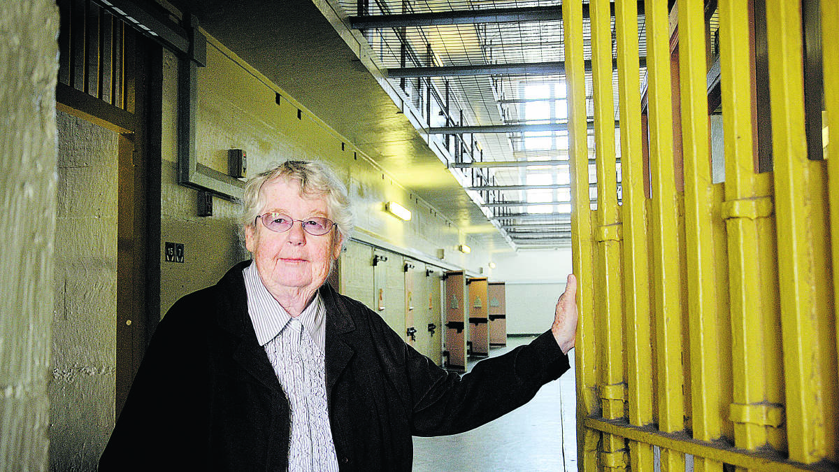 DARK STORIES:  Historian Dr Pamela Harrison at Maitland Gaol.  
