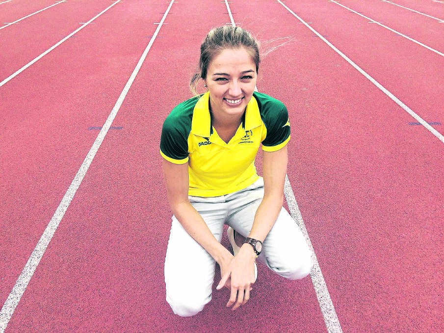 BRING IT ON:  Hunter heptathlete Sophie Stanwell was all smiles at the launch of the 2015 Hunter Track Classic at Hunter Sports Centre yesterday.   	