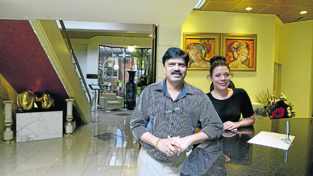 NEW LOOK: Mercure Maitland Monte Pio manager Atul Seth and function co-ordinator Dani Avery.
  	Picture by STUART SCOTT 