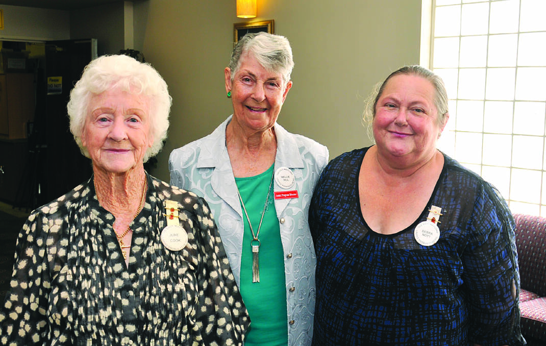 EAST MAITLAND LADIES' PROBUS: June Cook of Maitland, Nellie Hill of East Maitland and Debra Nott of Gosforth.

