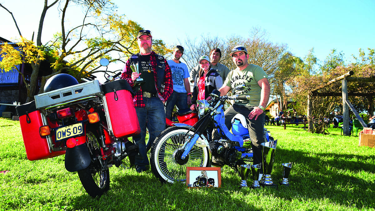 WINNERS: Richard Brownlow was runner-up in the best original bike award and Johnny Vella  wond the people's choice award.