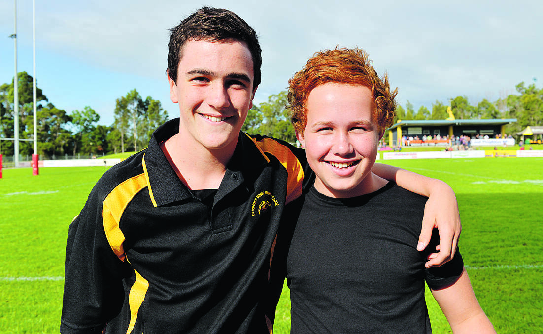  Harry Whitfield and Ryan Forrest of Cessnock.