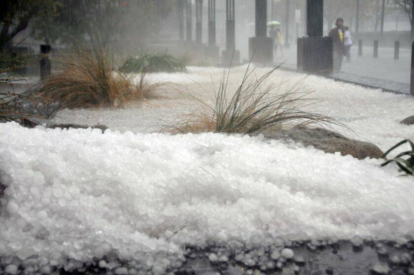 HAILSTONES: Hopefully the Hunter won't cope a hail storm like this one in Melbourne in 2010.