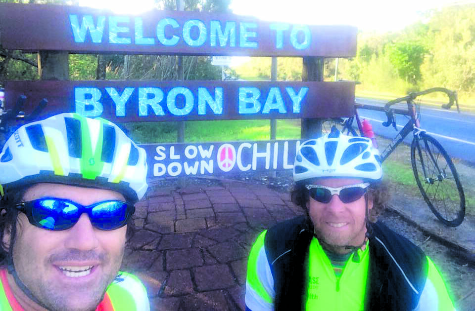 RIDE FOR CHARITY:  Pete Hodgson and friend Stuey are raising awareness of Lyme disease.