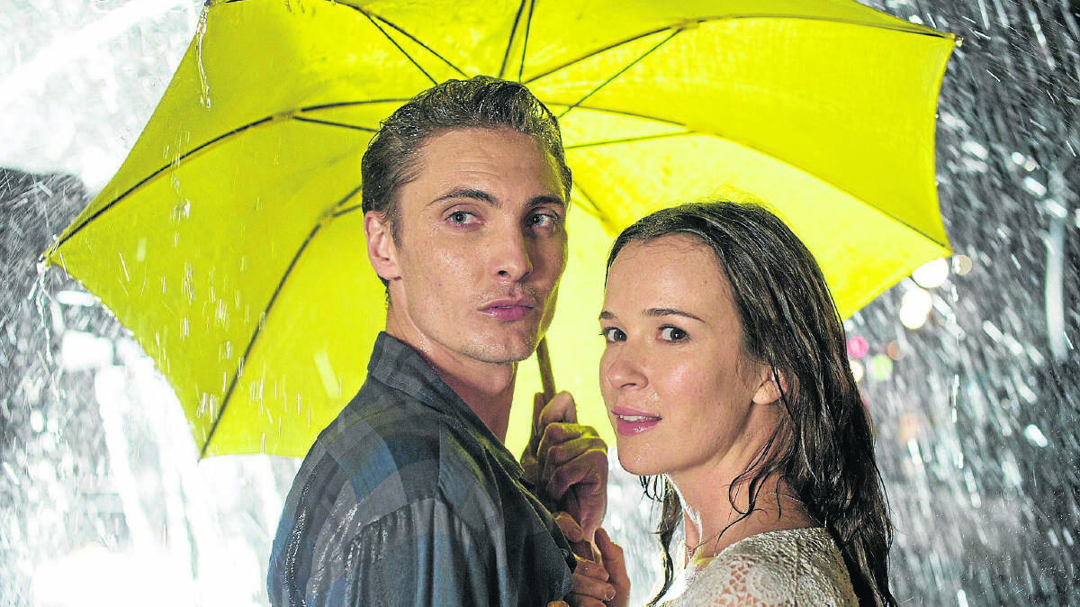 STARS: Eamon Farren and Clare Van Der Boom in a scene from Love Is Now, which was filmed across the Hunter.