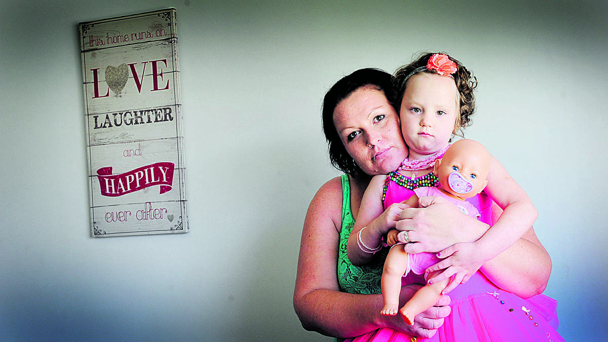 DIRE NEED: Rachael Clements with her little girl Addalyn who is in desperate need of a bone marrow transplant.