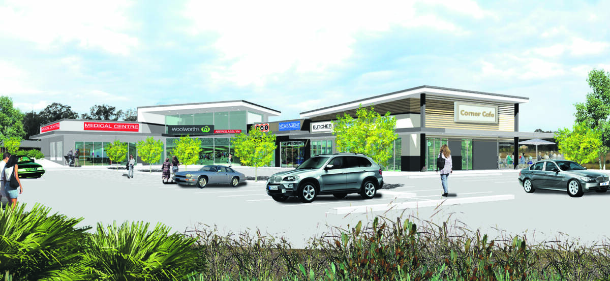 An artist's impression of the new shopping centre at Aberglasslyn.
