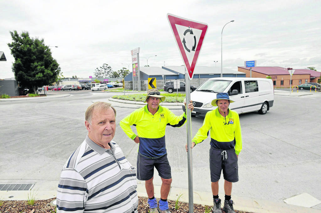 PLEASING RESULT:  Maitland councillor and Club Maitland City director Henry Meskauskas has congratulated the council teams involved in the $3.5 million roadworks at Rutherford.	Picture by STUART SCOTT 