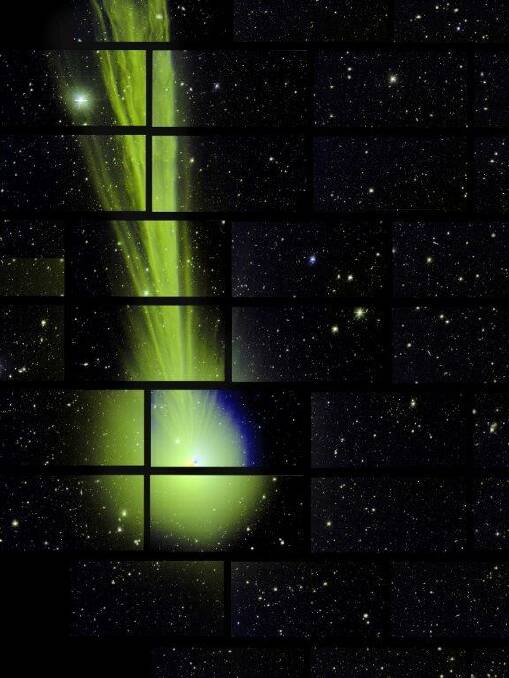 Up close and personal: The 570-megapixel Dark Energy Camera in Chile captured this photo of Comet Lovejoy on December. 27, 2014. Credit: Fermilab Dark Energy Camera.