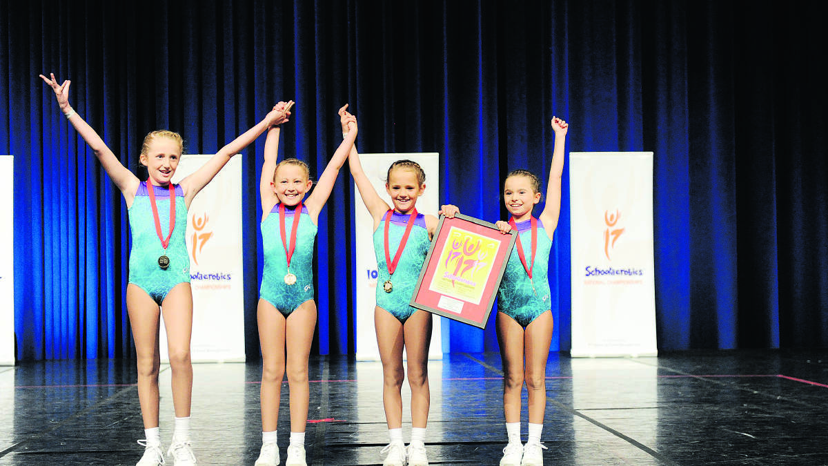 NUMBER ONE:  Silver Angels Madison Jurd, Ayva Harrison, Mali Barr and Cooper Williams. Picture WinkiPoP Media