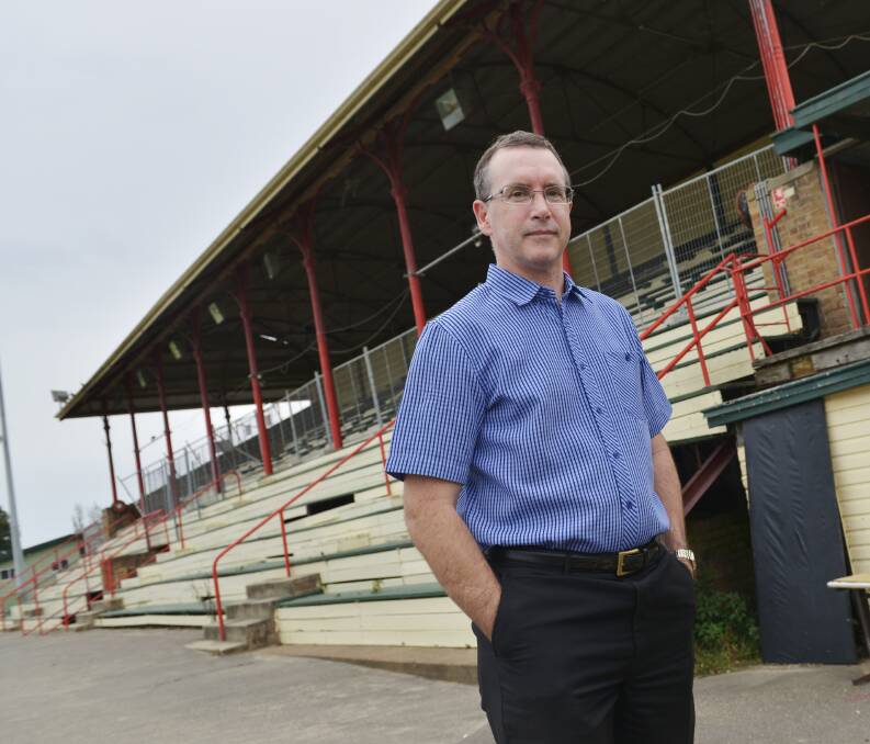 GRANDSTAND APPEAL: Hunter River Agricultural and Horticultural Society treasurer David Perrott in front of the Maitland Showground grandstand.