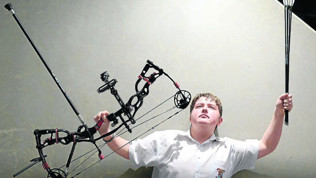 ON TARGET: Janszen Cook was one of four Hunter Academy of Sport archery squad members to win at the 2014 World Field Archery Championships in the US town of Yankton, South Dakota.