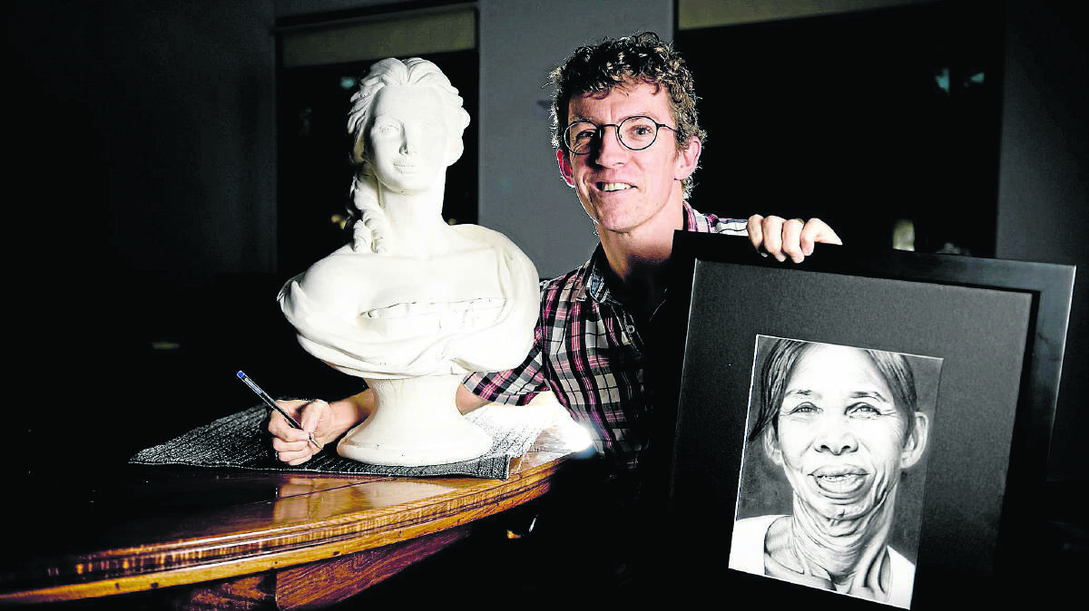 CLASSICAL DRAWING: Mitchell O’Mahoney has received a government grant to instruct classes in the art of traditional, classical drawing. 	Picture by PERRY DUFFIN 200516PD0395