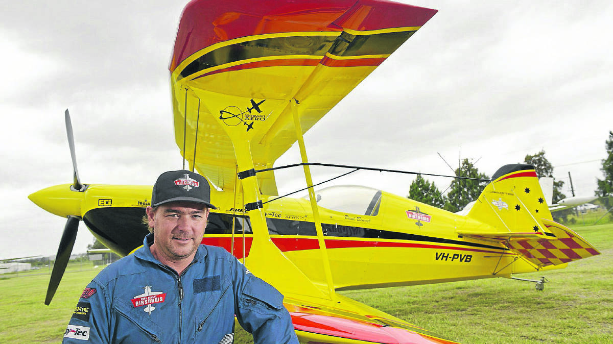 EXCITING PLANS:  Aerobatics pilot Paul Bennet will take a barnstorming role at the Maitland Air Show planned for July.  	Picture by STUART SCOTT