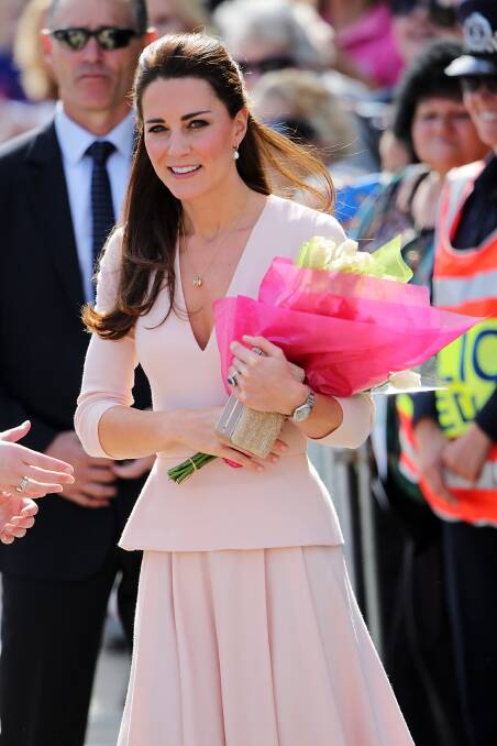 The Duchess of Cambridge greeted crowds while visiting Elizabeth, in Adelaide's north. Photo: Getty Images