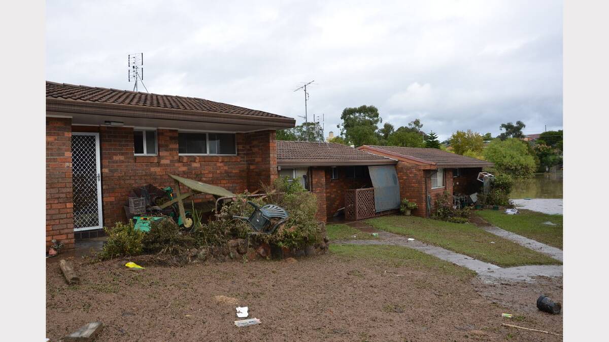 Some of the damaged units at Alison Court in Dungog