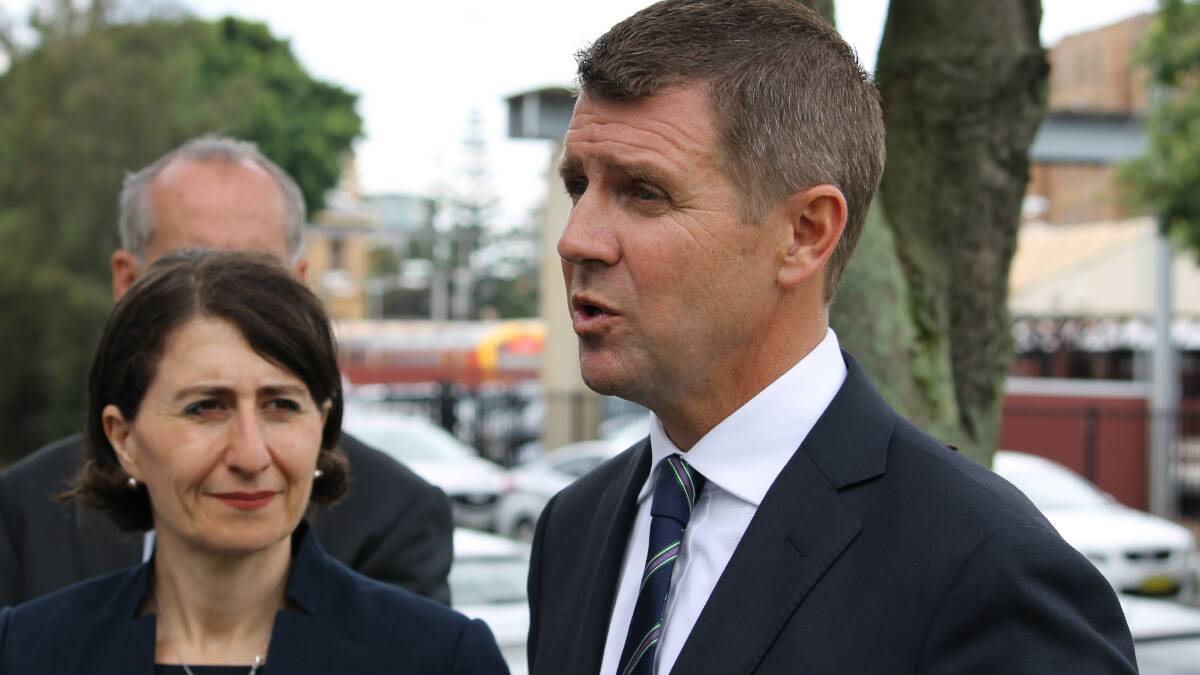 NSW Premier Mike Baird and Minister for Transport and Minister for the Hunter Gladys Berejiklian.
