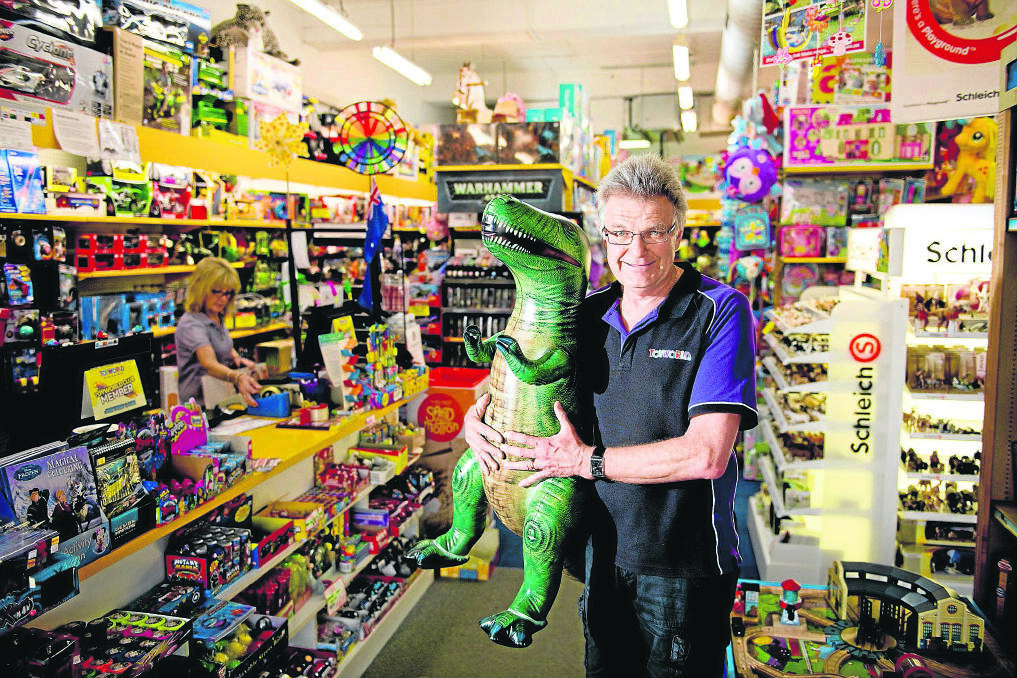 TOYING WITH THE PUBLIC:  Gareth Rodgers of Toyworld.  	
Picture by 
PERRY DUFFIN