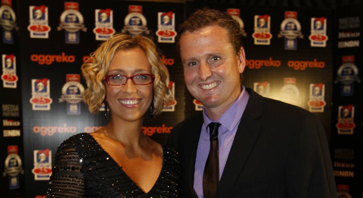 SUPPORT: Mark Hughes with wife Kirralee.