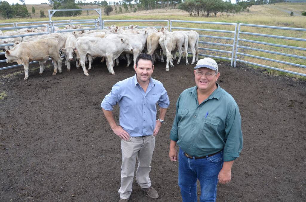 EXTRA DOLLARS: Glencore’s land and property manager Nigel Charnock with agronomist Neil Nelson.