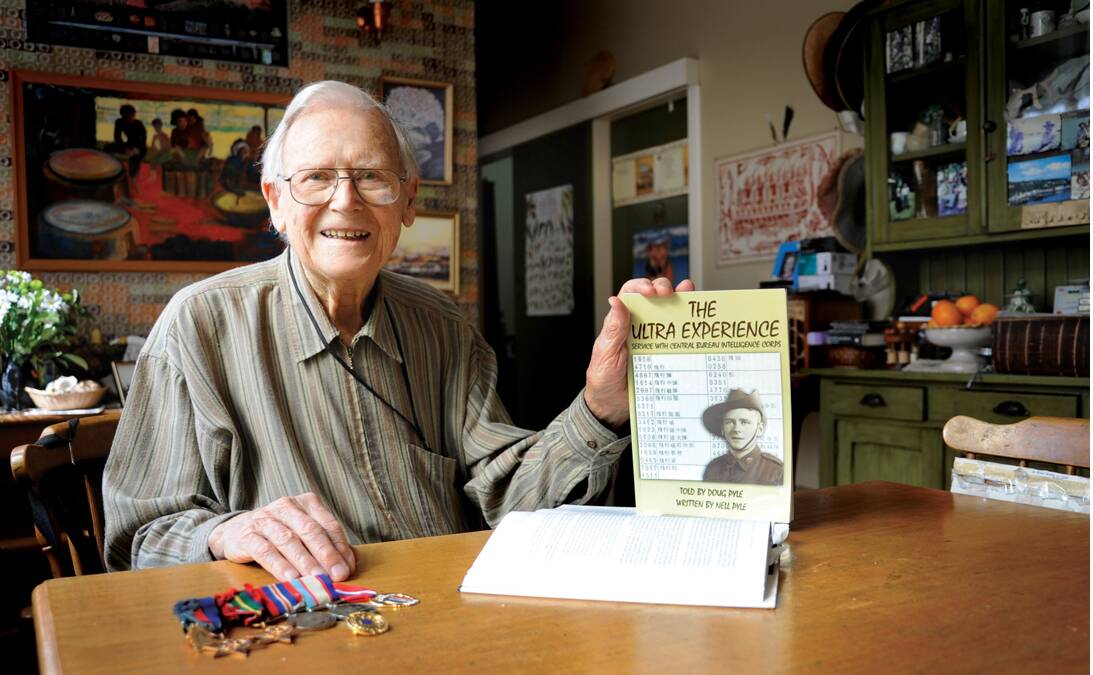 DIFFERENT TIMES: Doug Pyle has written a book about his work as a code-breaker during World War II.                                                                            Picture by CATH BOWEN