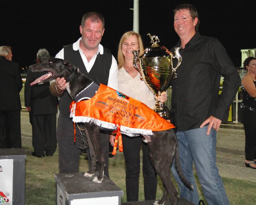 SEVENTH HEAVEN:  Keybow trainer Darren McDonald with owners Michelle and Kel Lean.  	Image supplied