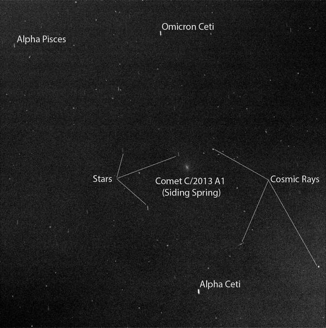 COMET:  Rover Opportunity captured this view of comet C/2013 A1 Siding Spring as it flew near Mars on October 19, 2014. Credit: NASA/JPL-Caltech/Cornell Univ./ASU/TAMU