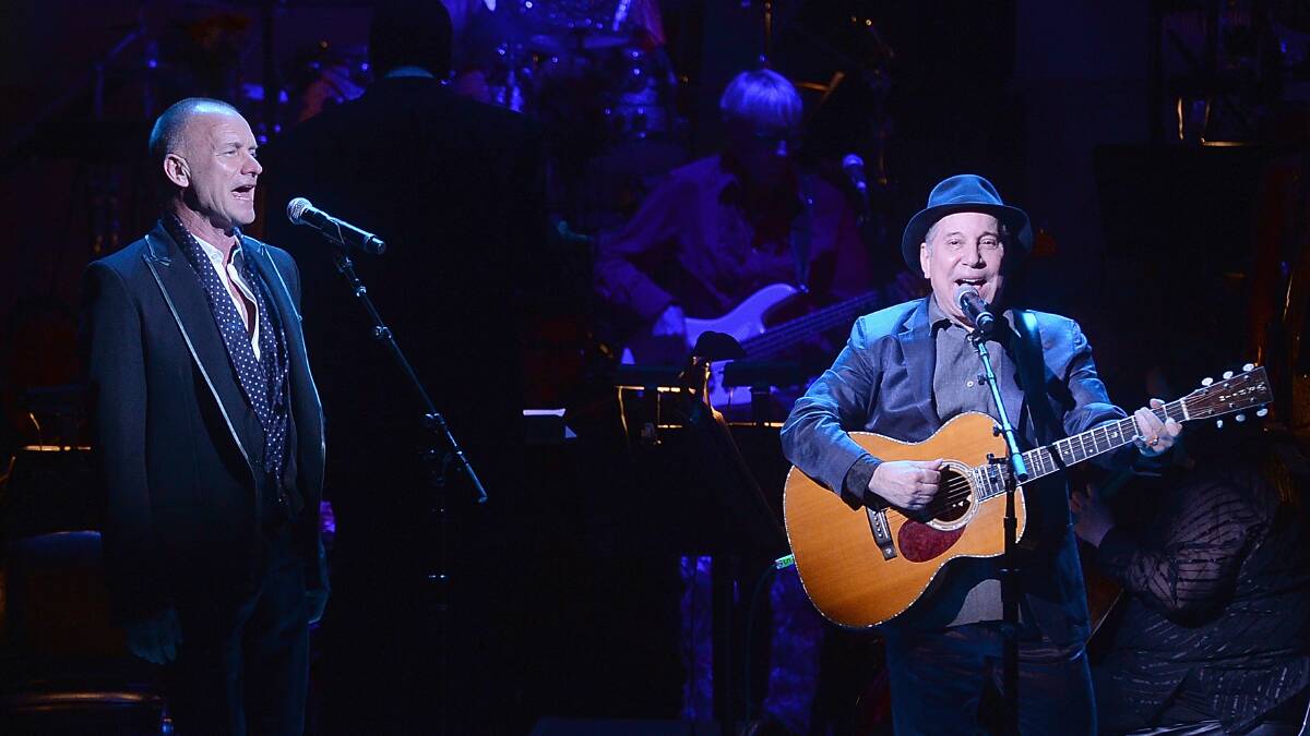 TOGETHER AT LAST: Sting and Paul Simon are performing together at Hope Estate in 2015.