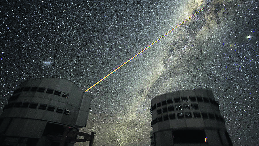 MILKY WAY: Laser lights on the Milky Way.