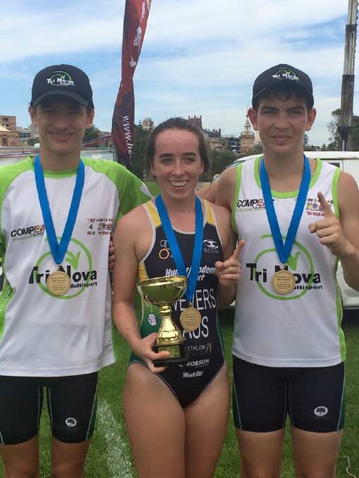 WINNERS: Lorcan Redmond, Courtney Weavers and Declan Irvine. Picture supplied